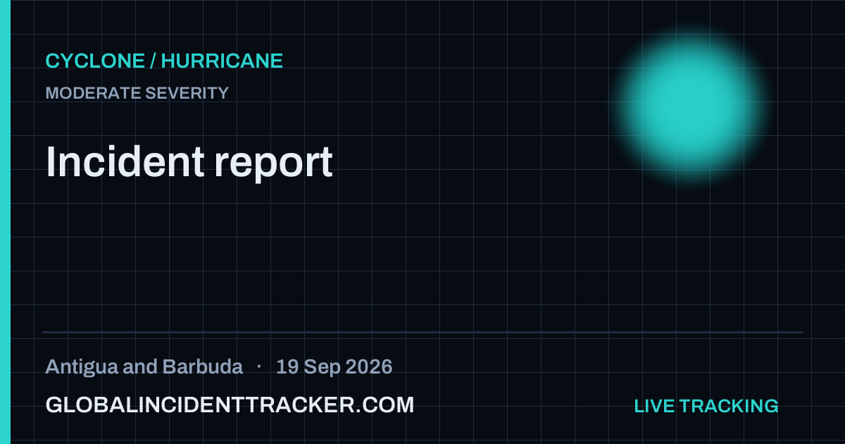 Cyclone / Hurricane incident in Antigua and Barbuda on 19 September 2026 — Global Incident Tracker report card
