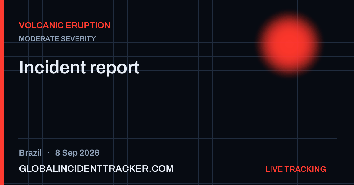 Volcanic Eruption incident in Brazil on 8 September 2026 — Global Incident Tracker report card