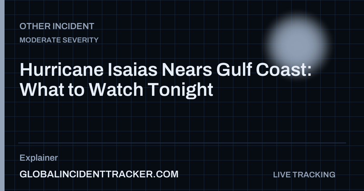 Hurricane Isaias Nears Gulf Coast: What to Watch Tonight