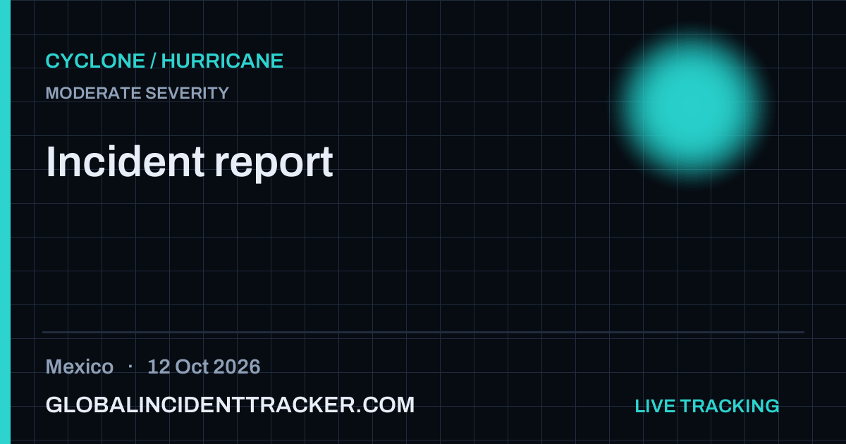 Cyclone / Hurricane incident in Mexico on 12 October 2026 — Global Incident Tracker report card