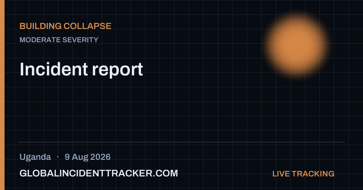 Building Collapse incident in Uganda on 9 August 2026 — Global Incident Tracker report card