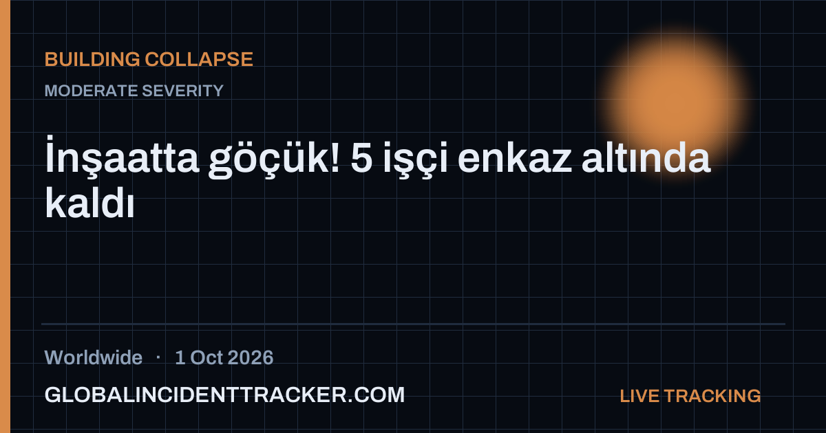 Building Collapse incident in worldwide on 1 October 2026 — Global Incident Tracker report card