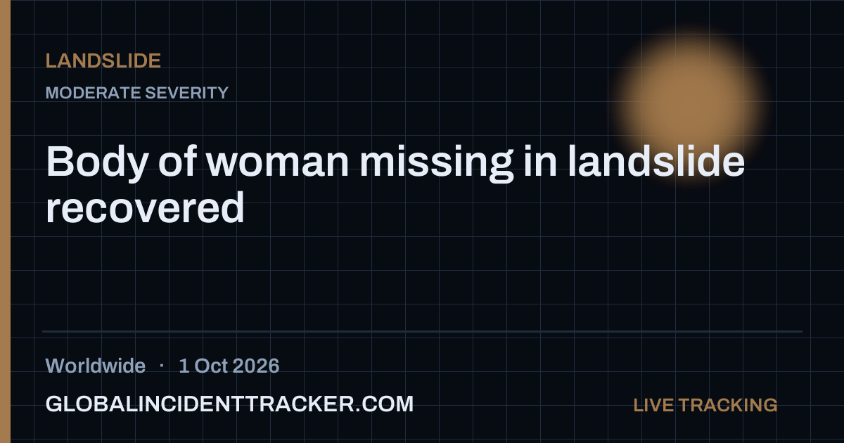 Landslide incident in worldwide on 1 October 2026 — Global Incident Tracker report card