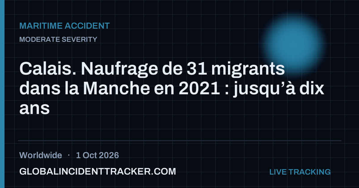 Maritime Accident incident in worldwide on 1 October 2026 — Global Incident Tracker report card
