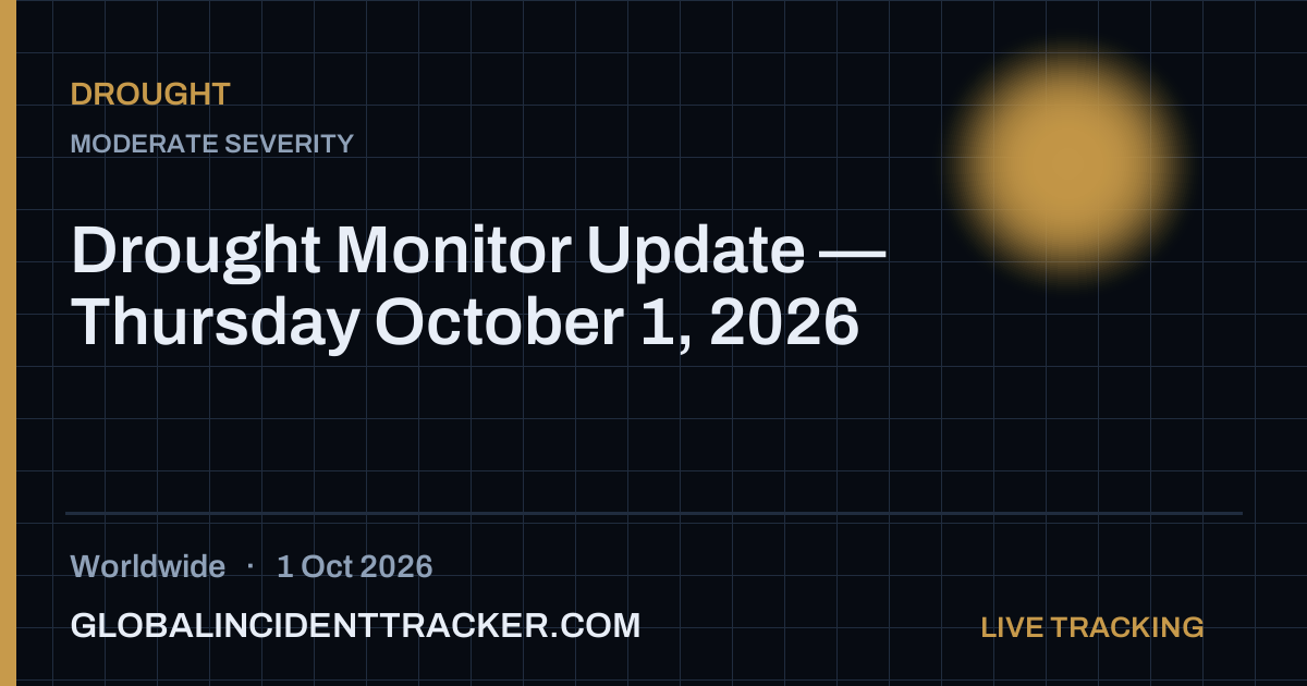 Drought incident in worldwide on 1 October 2026 — Global Incident Tracker report card