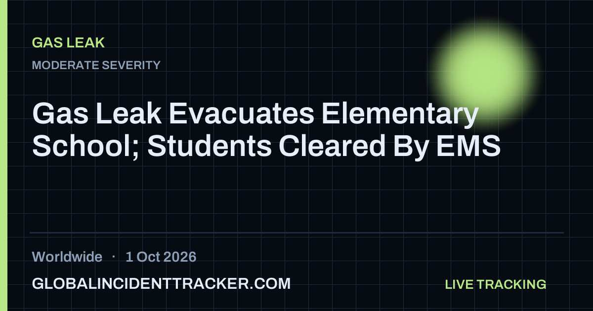 Gas Leak incident in worldwide on 1 October 2026 — Global Incident Tracker report card