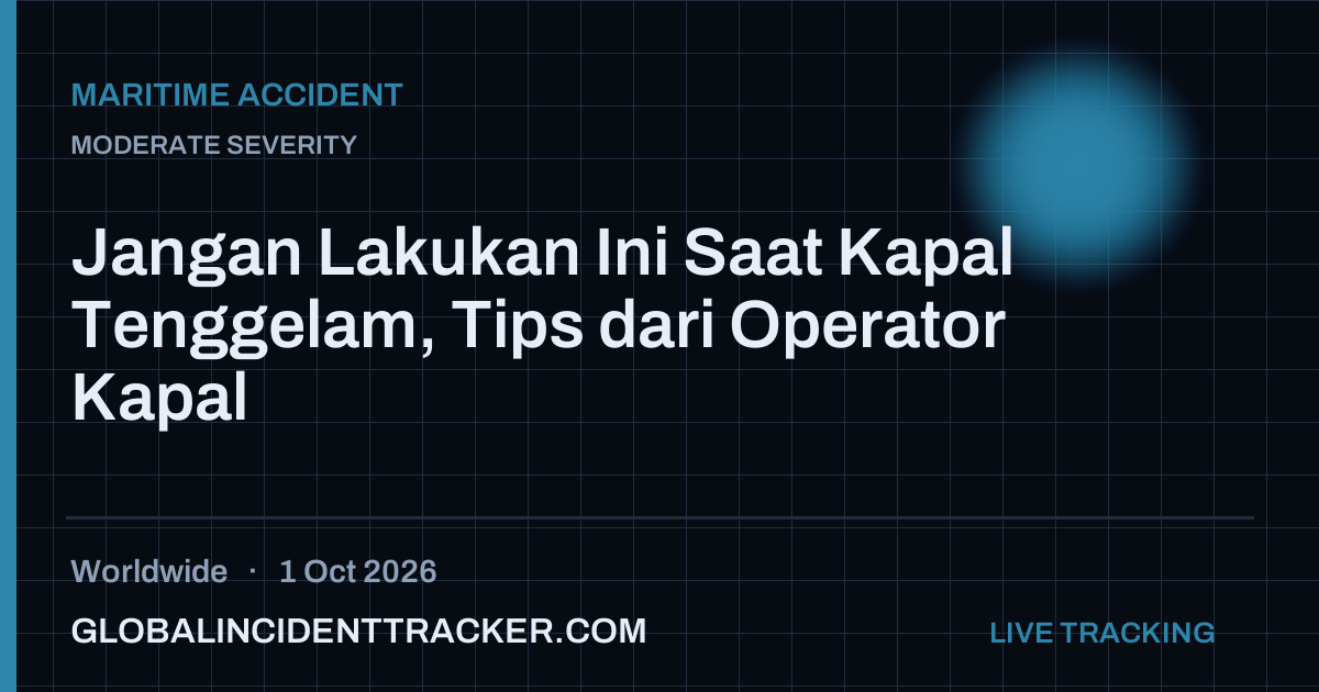 Maritime Accident incident in worldwide on 1 October 2026 — Global Incident Tracker report card