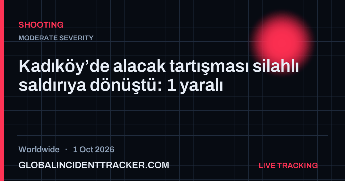 Shooting incident in worldwide on 1 October 2026 — Global Incident Tracker report card