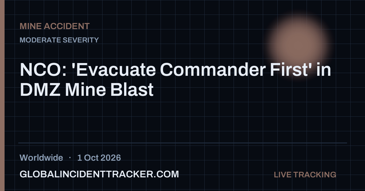 Mine Accident incident in worldwide on 1 October 2026 — Global Incident Tracker report card