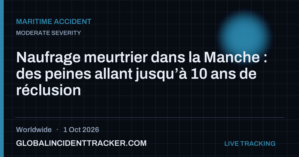 Maritime Accident incident in worldwide on 1 October 2026 — Global Incident Tracker report card