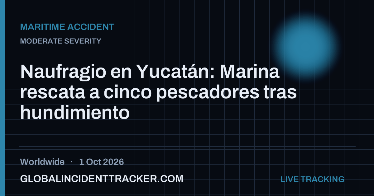 Maritime Accident incident in worldwide on 1 October 2026 — Global Incident Tracker report card