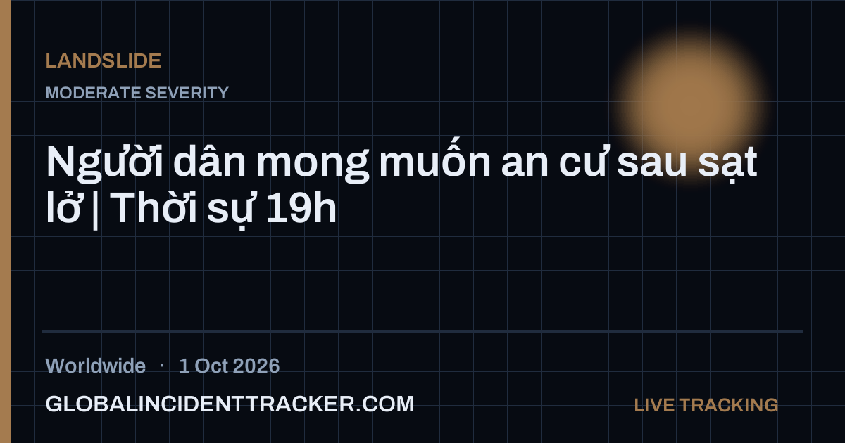Landslide incident in worldwide on 1 October 2026 — Global Incident Tracker report card