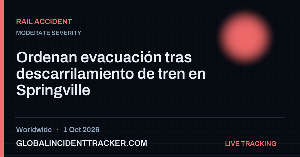 Rail Accident incident in worldwide on 1 October 2026 — Global Incident Tracker report card