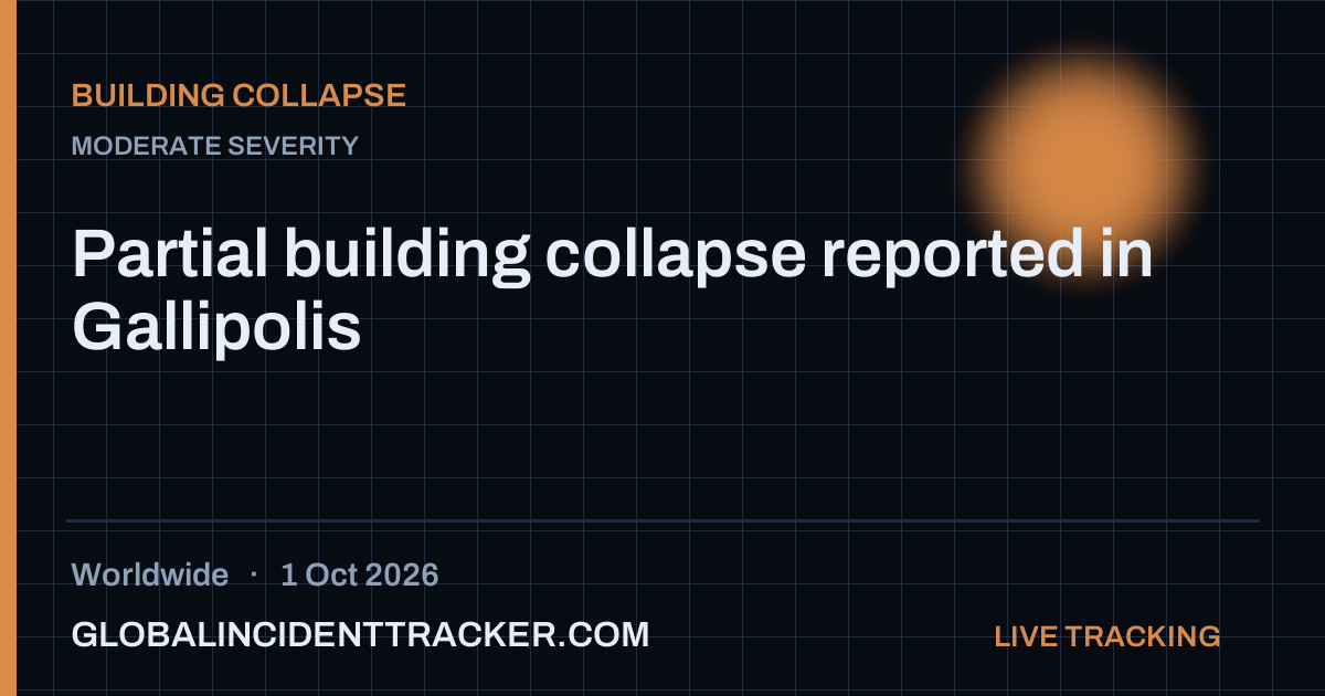 Building Collapse incident in worldwide on 1 October 2026 — Global Incident Tracker report card