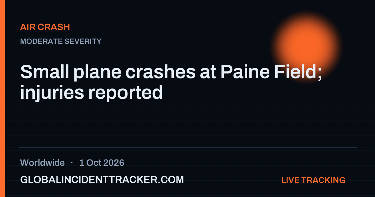 Air Crash incident in worldwide on 1 October 2026 — Global Incident Tracker report card