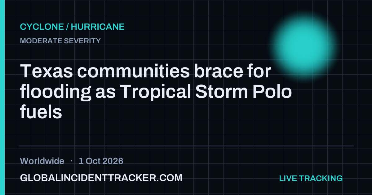 Cyclone / Hurricane incident in worldwide on 1 October 2026 — Global Incident Tracker report card