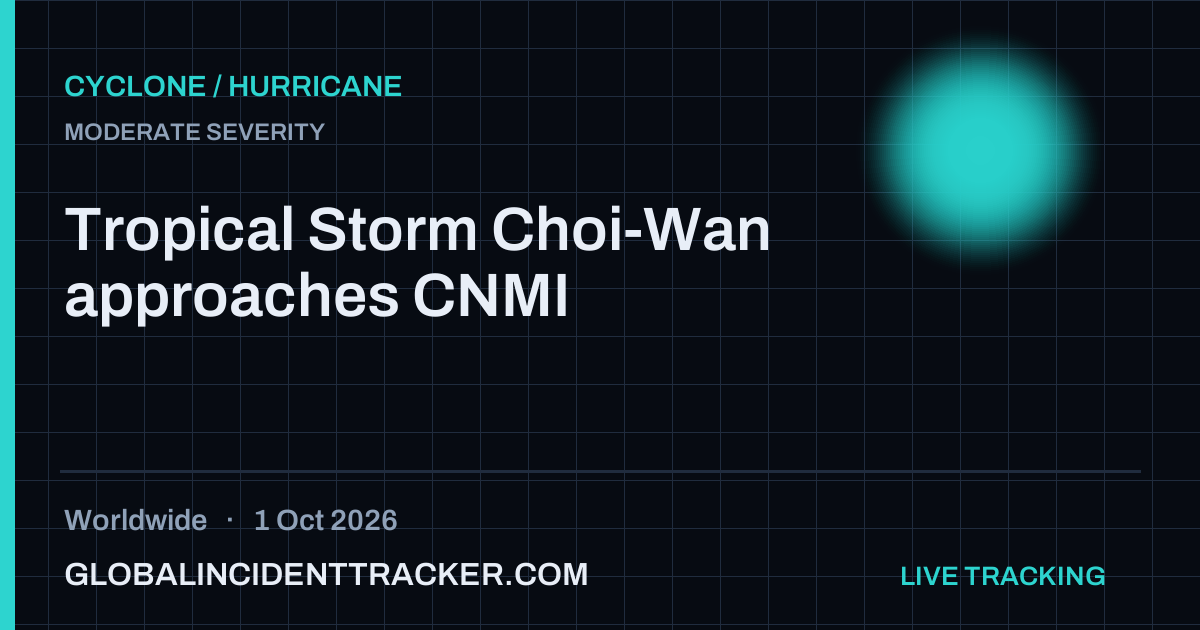 Cyclone / Hurricane incident in worldwide on 1 October 2026 — Global Incident Tracker report card