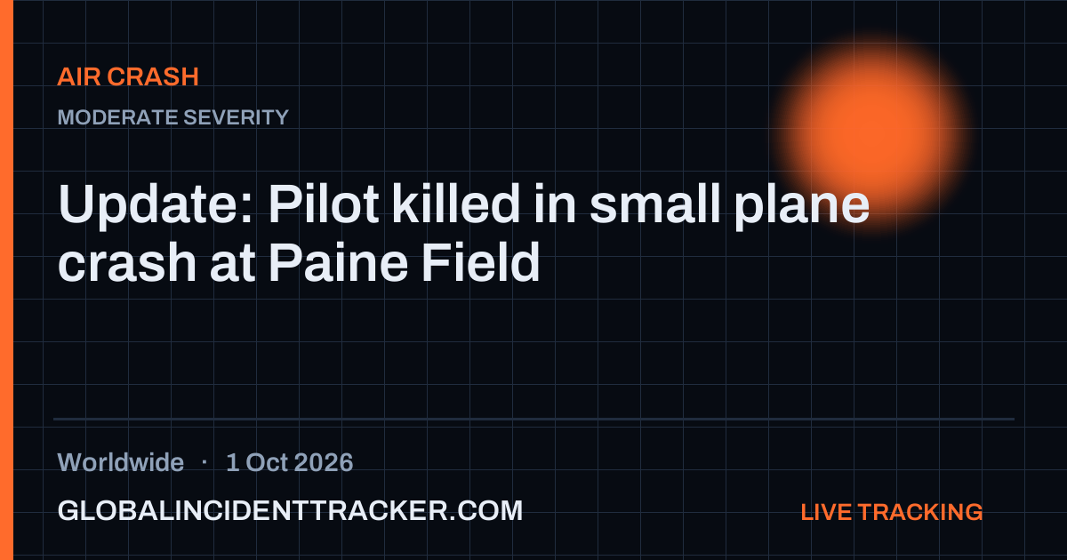 Air Crash incident in worldwide on 1 October 2026 — Global Incident Tracker report card