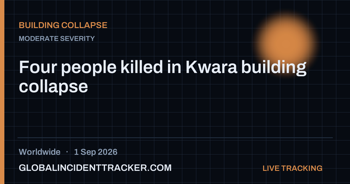 Building Collapse incident in worldwide on 1 September 2026 — Global Incident Tracker report card