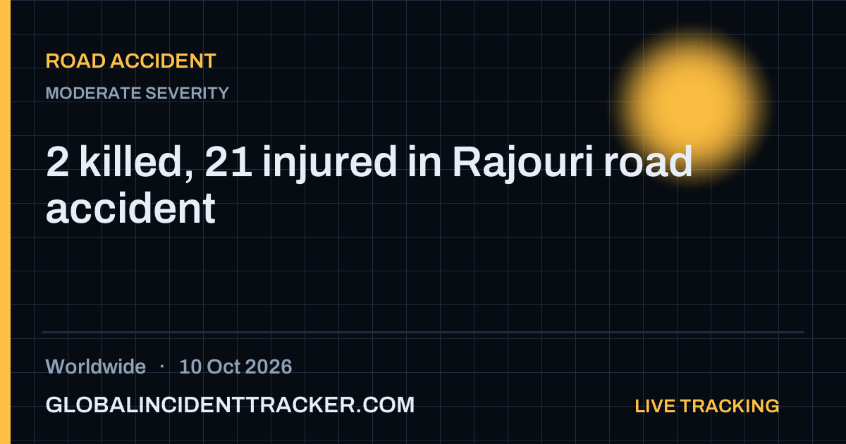 Road Accident incident in worldwide on 10 October 2026 — Global Incident Tracker report card