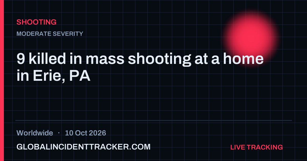 Shooting incident in worldwide on 10 October 2026 — Global Incident Tracker report card