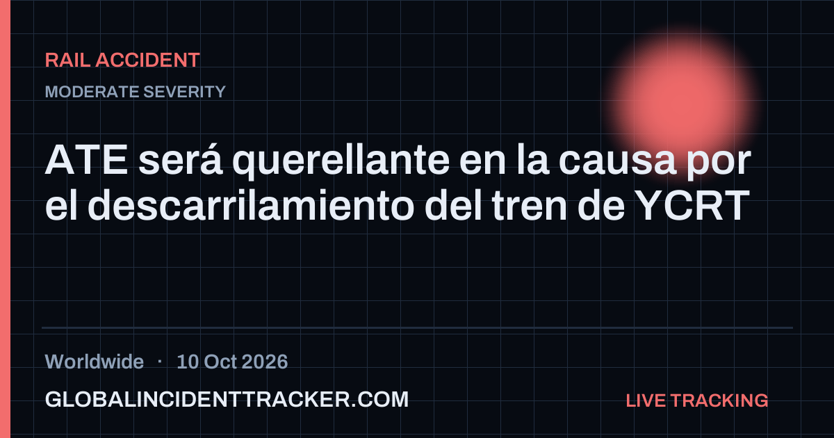 Rail Accident incident in worldwide on 10 October 2026 — Global Incident Tracker report card