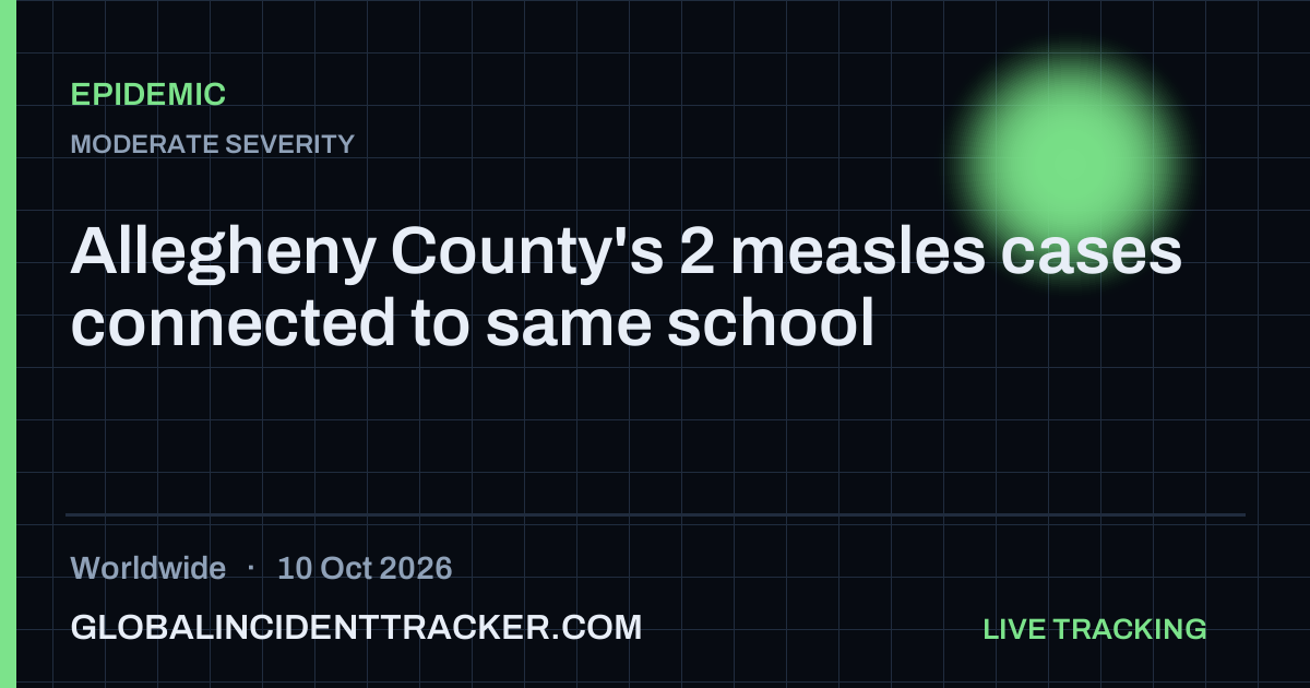 Epidemic incident in worldwide on 10 October 2026 — Global Incident Tracker report card