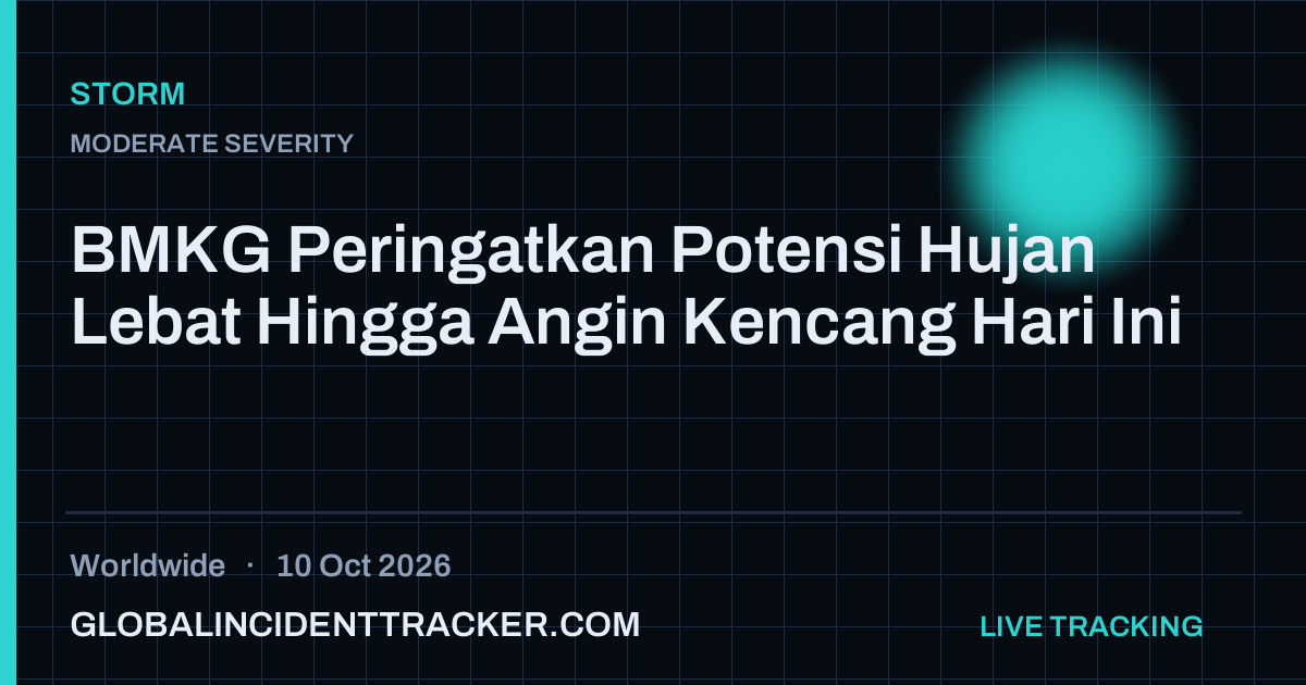 Storm incident in worldwide on 10 October 2026 — Global Incident Tracker report card