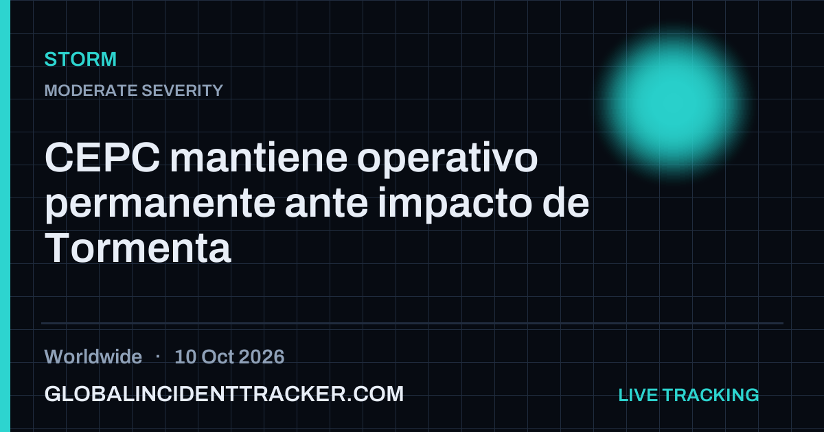 Storm incident in worldwide on 10 October 2026 — Global Incident Tracker report card