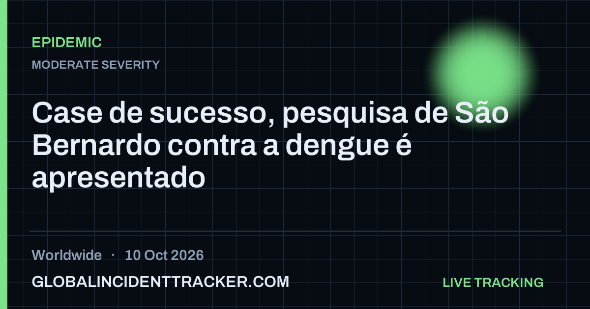Epidemic incident in worldwide on 10 October 2026 — Global Incident Tracker report card