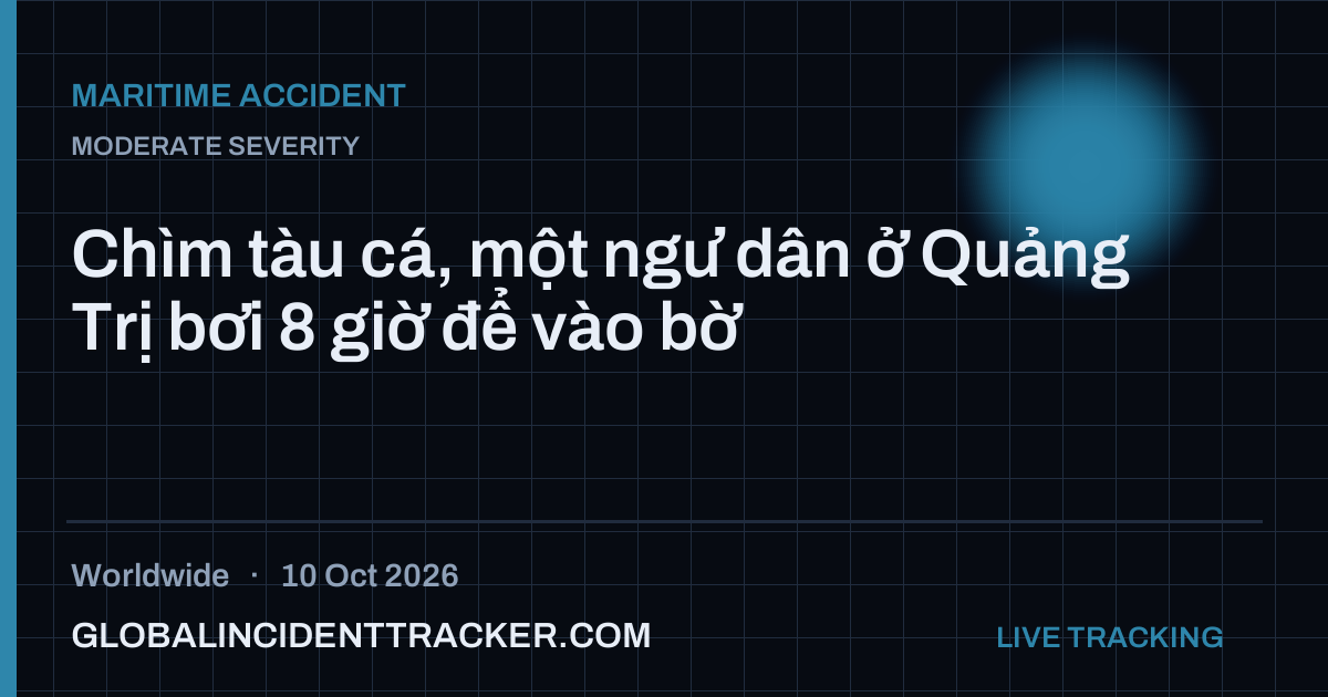 Maritime Accident incident in worldwide on 10 October 2026 — Global Incident Tracker report card