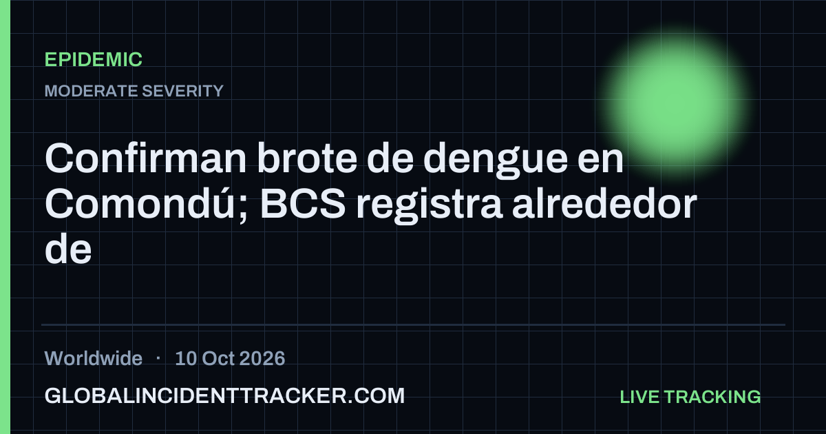 Epidemic incident in worldwide on 10 October 2026 — Global Incident Tracker report card