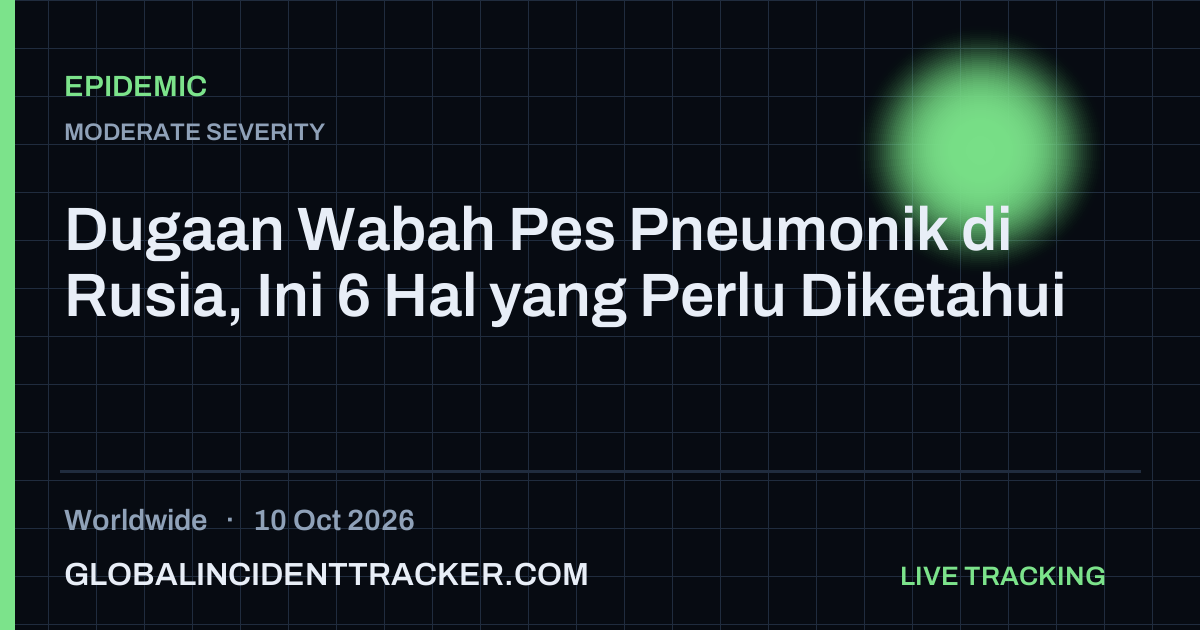 Epidemic incident in worldwide on 10 October 2026 — Global Incident Tracker report card
