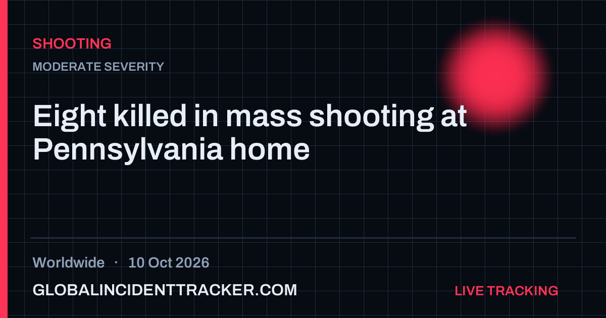 Shooting incident in worldwide on 10 October 2026 — Global Incident Tracker report card