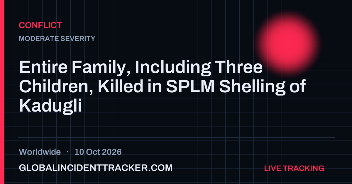 Conflict incident in worldwide on 10 October 2026 — Global Incident Tracker report card