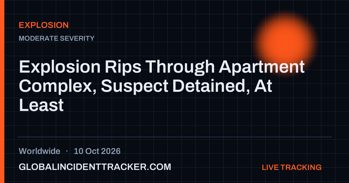 Explosion incident in worldwide on 10 October 2026 — Global Incident Tracker report card