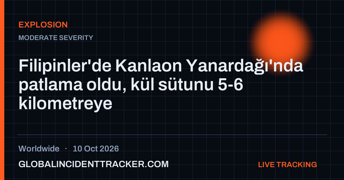 Explosion incident in worldwide on 10 October 2026 — Global Incident Tracker report card