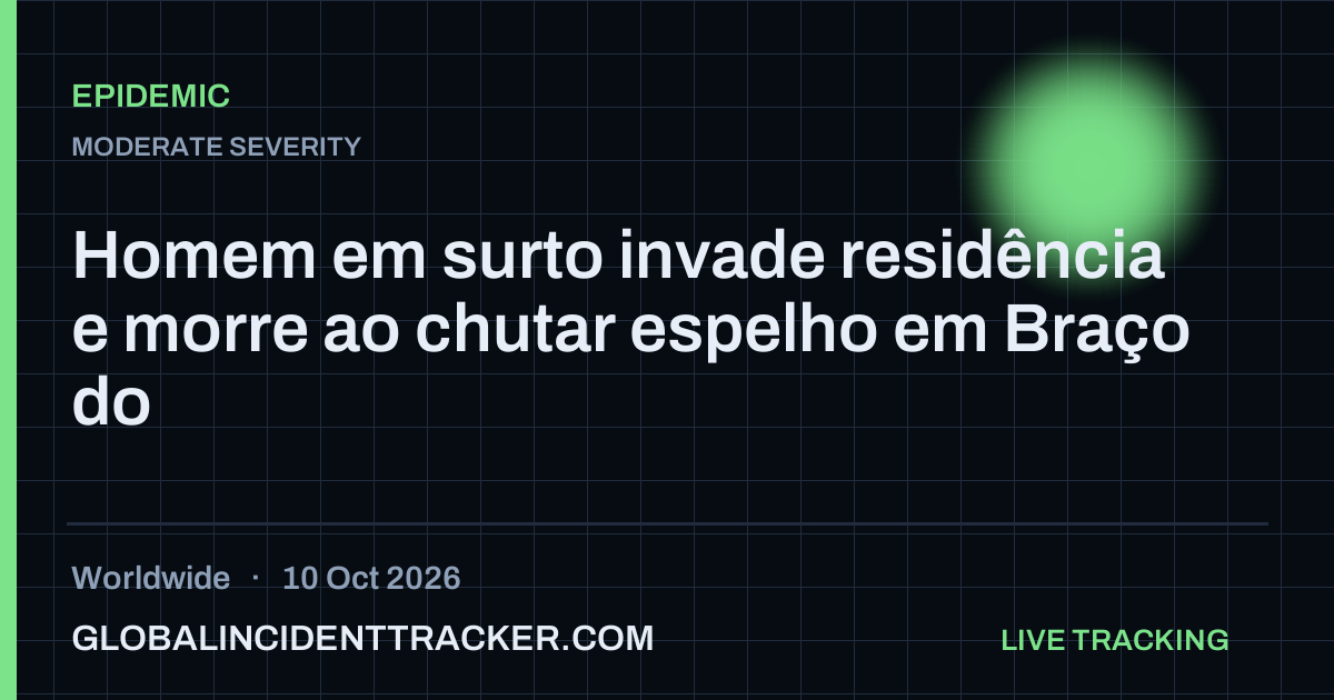 Epidemic incident in worldwide on 10 October 2026 — Global Incident Tracker report card