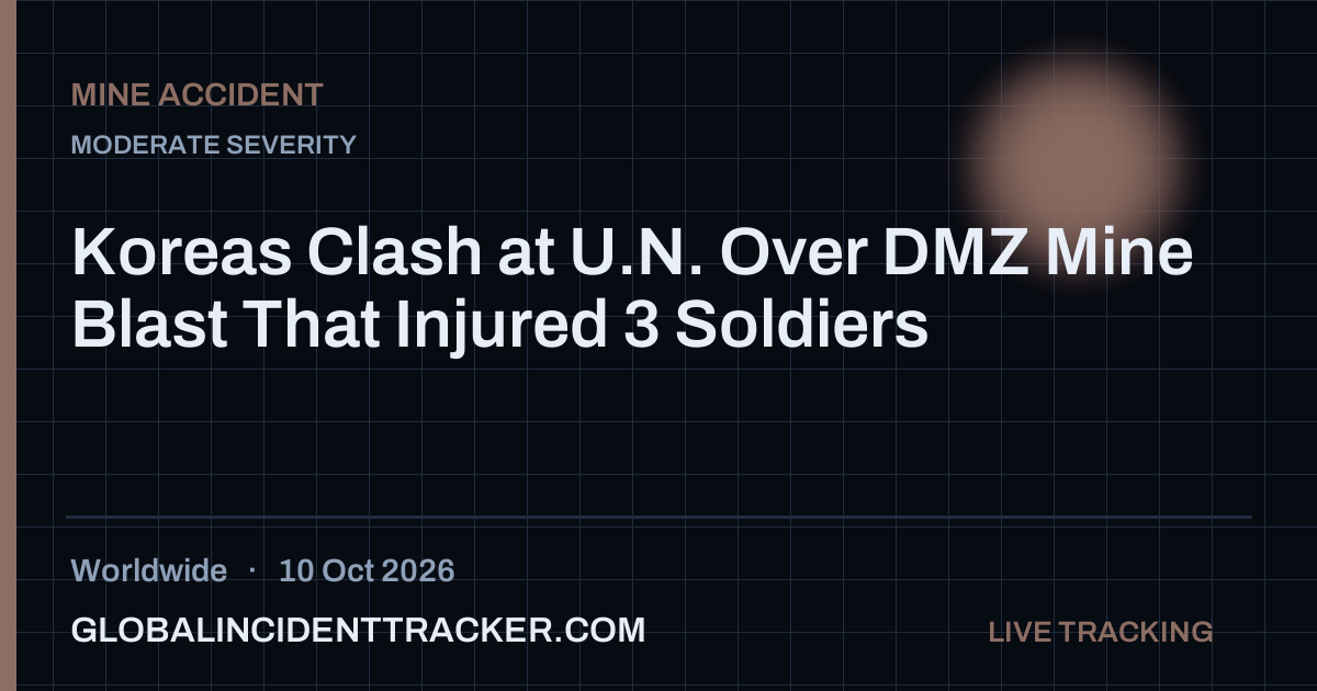 Mine Accident incident in worldwide on 10 October 2026 — Global Incident Tracker report card
