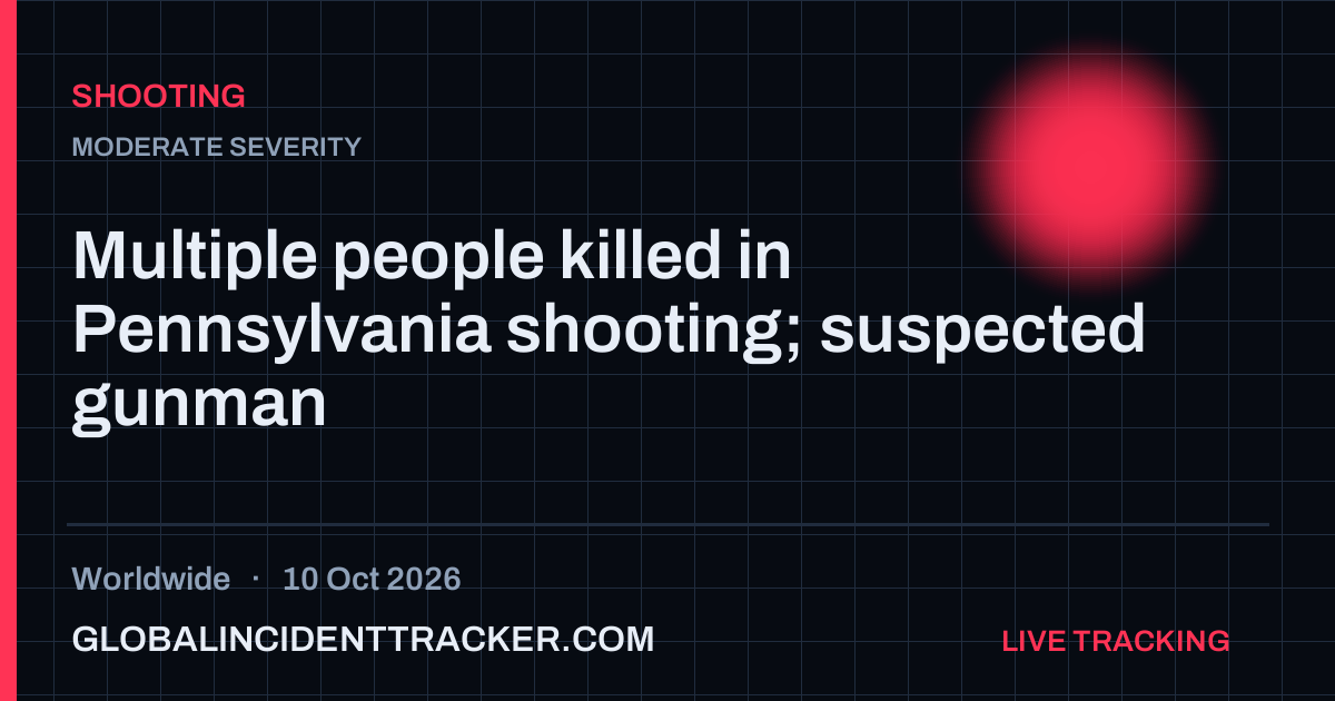 Shooting incident in worldwide on 10 October 2026 — Global Incident Tracker report card