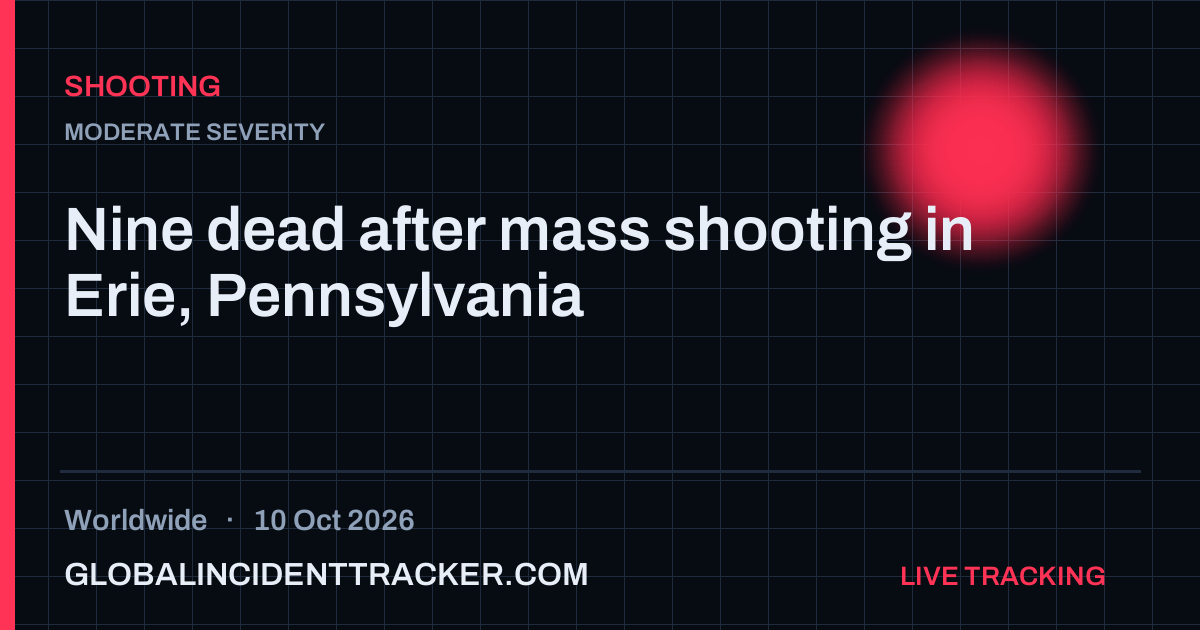Shooting incident in worldwide on 10 October 2026 — Global Incident Tracker report card
