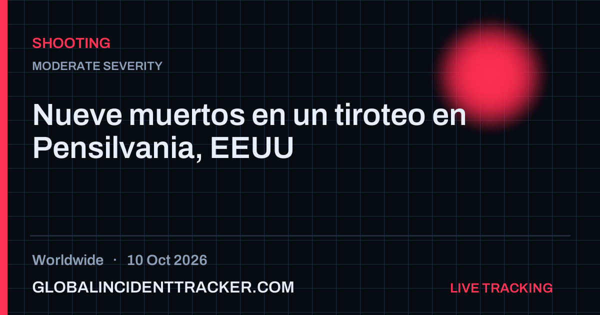 Shooting incident in worldwide on 10 October 2026 — Global Incident Tracker report card