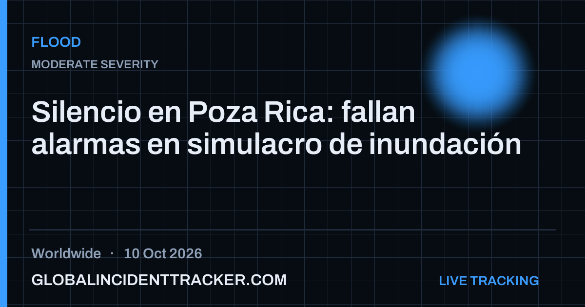 Flood incident in worldwide on 10 October 2026 — Global Incident Tracker report card