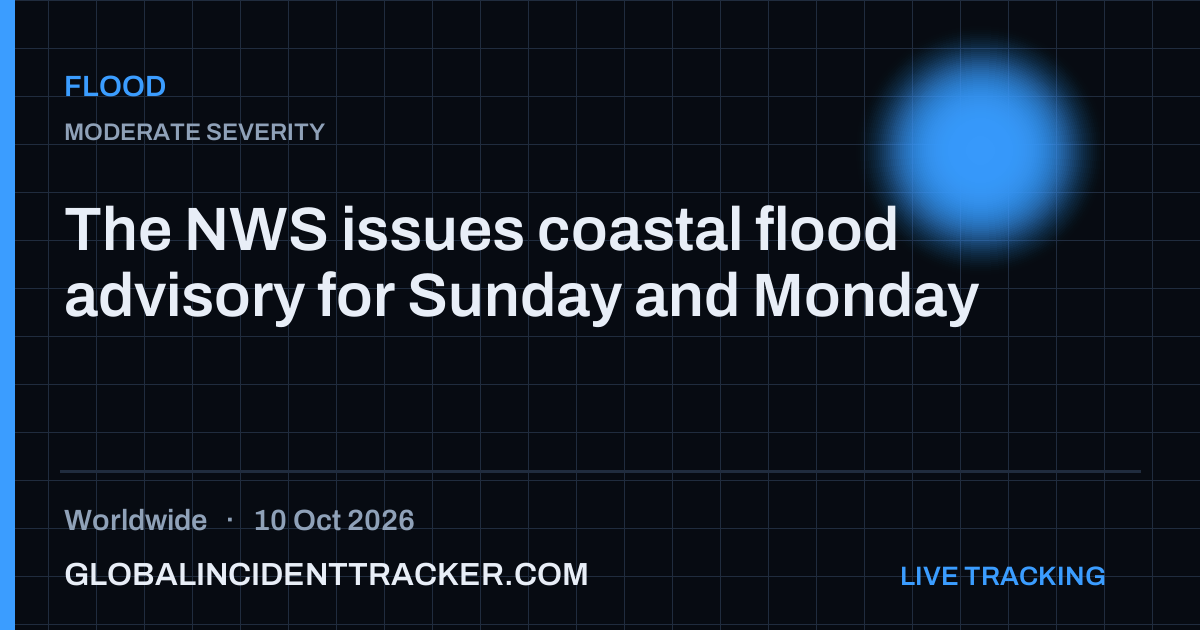 Flood incident in worldwide on 10 October 2026 — Global Incident Tracker report card