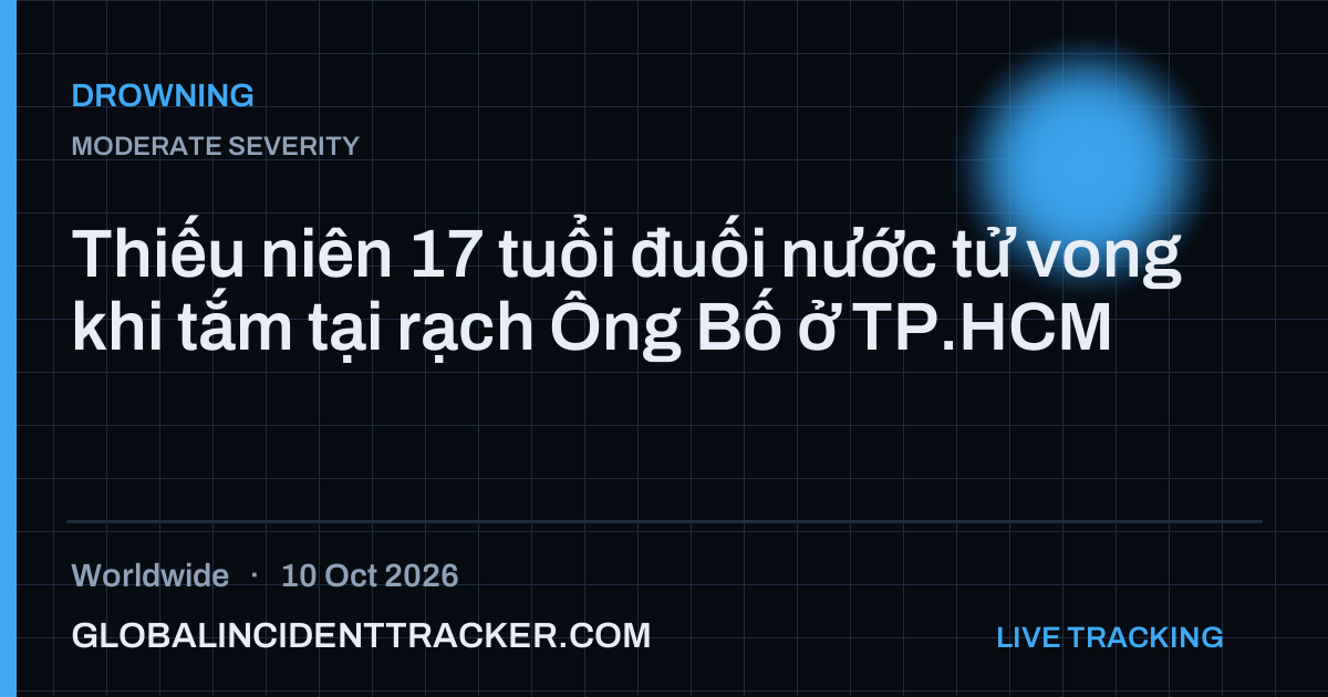 Drowning incident in worldwide on 10 October 2026 — Global Incident Tracker report card