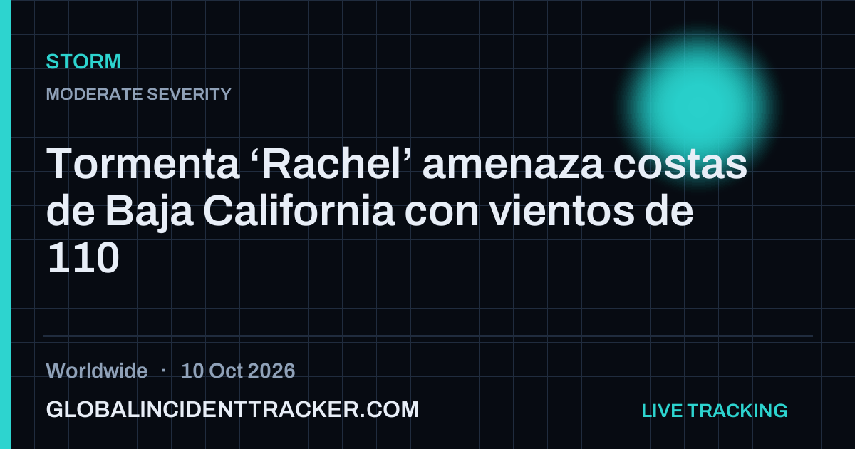 Storm incident in worldwide on 10 October 2026 — Global Incident Tracker report card