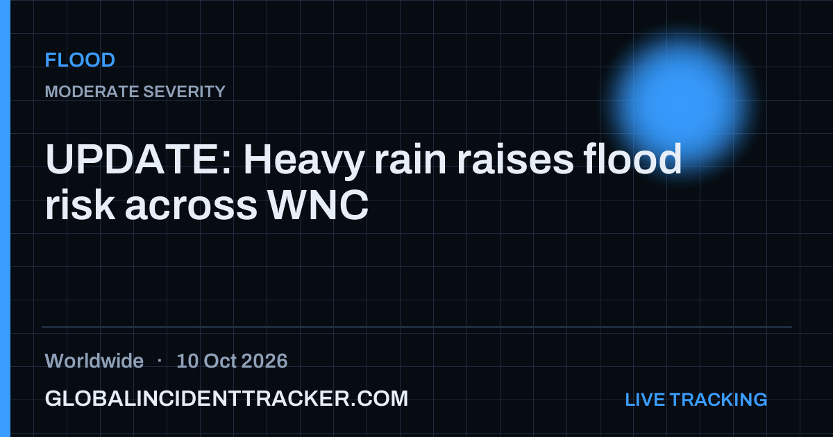 Flood incident in worldwide on 10 October 2026 — Global Incident Tracker report card