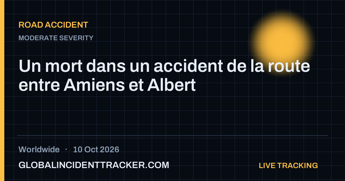 Road Accident incident in worldwide on 10 October 2026 — Global Incident Tracker report card