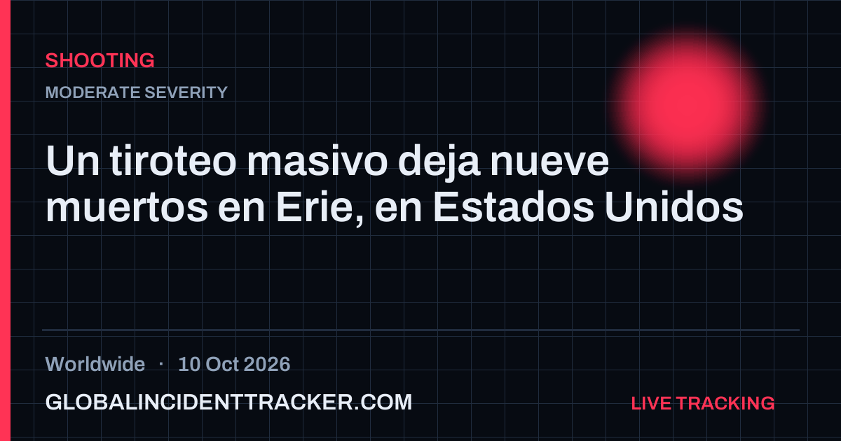 Shooting incident in worldwide on 10 October 2026 — Global Incident Tracker report card