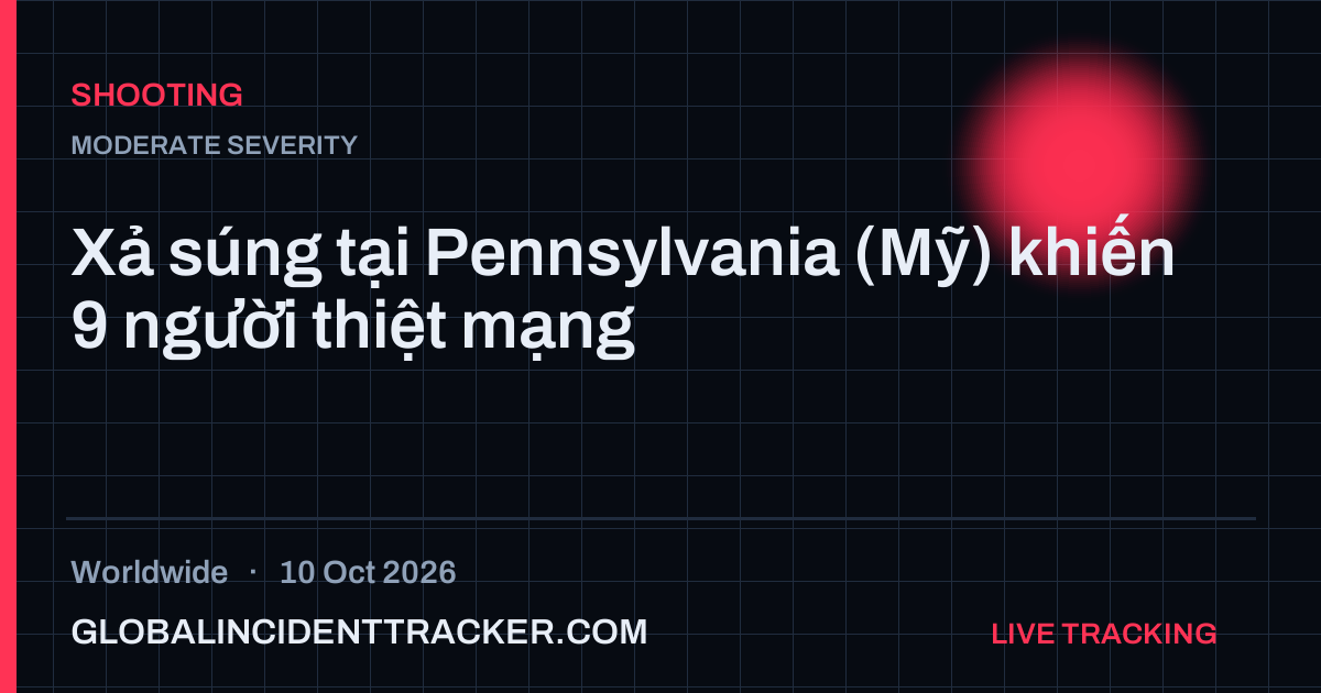 Shooting incident in worldwide on 10 October 2026 — Global Incident Tracker report card